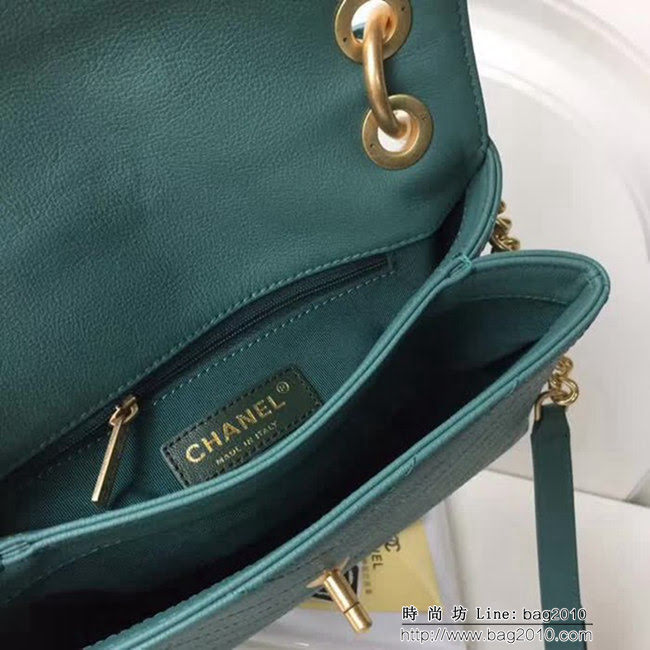 香奈兒CHANELChane Handle 新品復古設計 正品打版原版皮配水蛇皮手提斜挎包 DSC1122